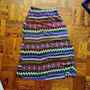 Colorful Lush High waist Maxi Skirt